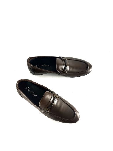Lujo Hakiki Deri Erkek Loafer  KAHVE DERİ 10.23-LJERK0010KAHVE DERİ resmi
