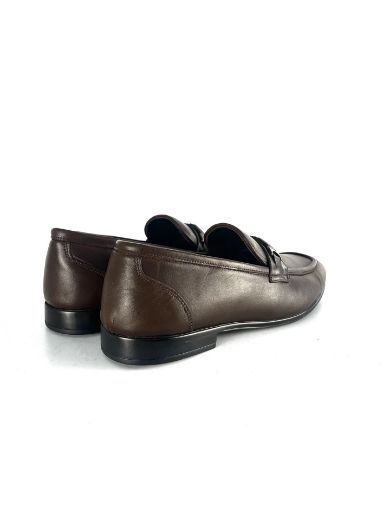 Lujo Hakiki Deri Erkek Loafer  KAHVE DERİ 10.23-LJERK0010KAHVE DERİ resmi