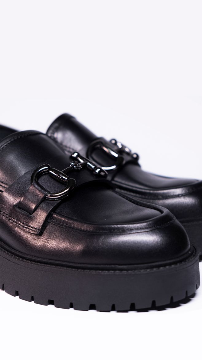 Picture of Lujo Platform Tabanlı Loafer  SİYAH DERİ 05.24-CRUNCH01SİYAH DERİ