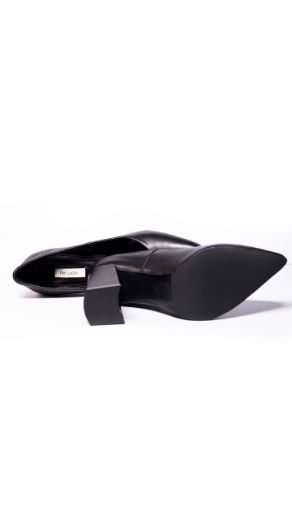 Lujo Kalın Topuk Stiletto  SİYAH DERİ PL.24-000008315SİYAH DERİ resmi