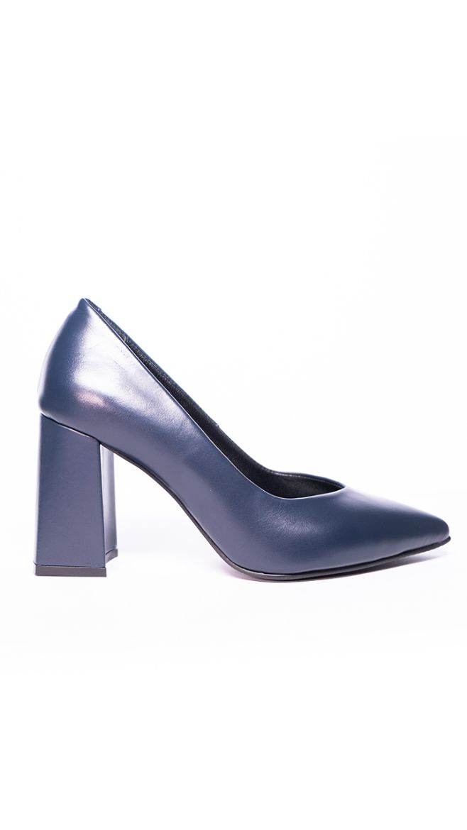 Lujo Kalın Topuk Stiletto  LACİVERT DERİ PL.24-000008315LACİVERT DERİ resmi