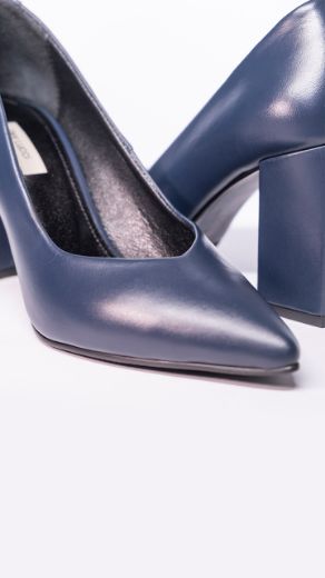 Lujo Kalın Topuk Stiletto  LACİVERT DERİ PL.24-000008315LACİVERT DERİ resmi