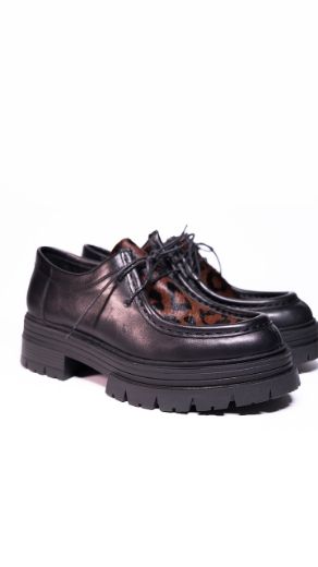 Picture of 2602 Sısley Loafer  SİYAH DERİ-LEOPAR 05.24-000002602SİYAH DERİ-LEOPAR