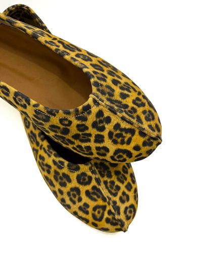 Lujo Hakiki Deri Çarık Model Babet  LEOPAR SÜET 08.24-000000007LEOPAR SÜET resmi